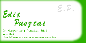 edit pusztai business card